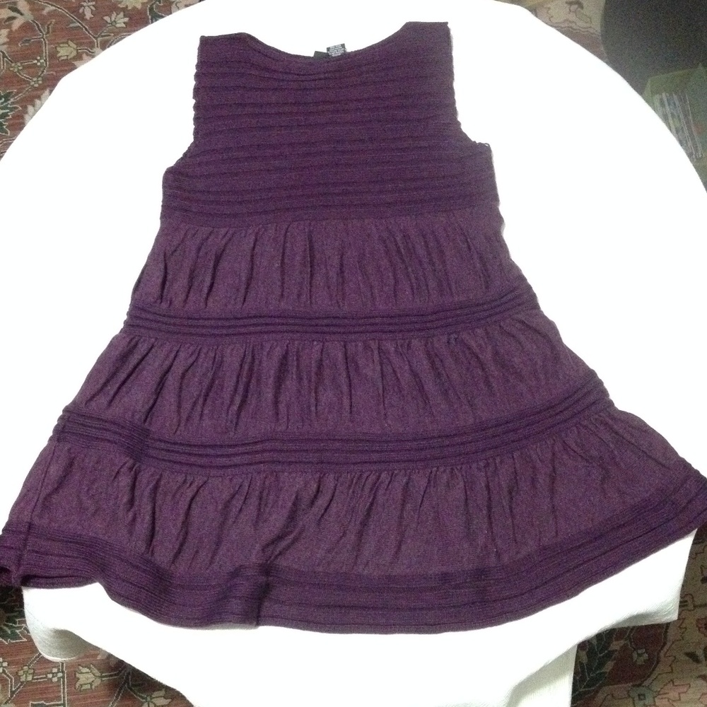 purple A line sweater dress/top